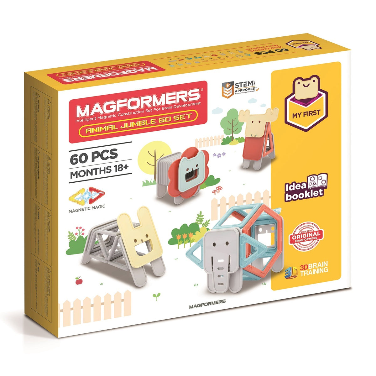 Magformers My First Animal - Set 60 Piezas Magneticas Colores Pastel